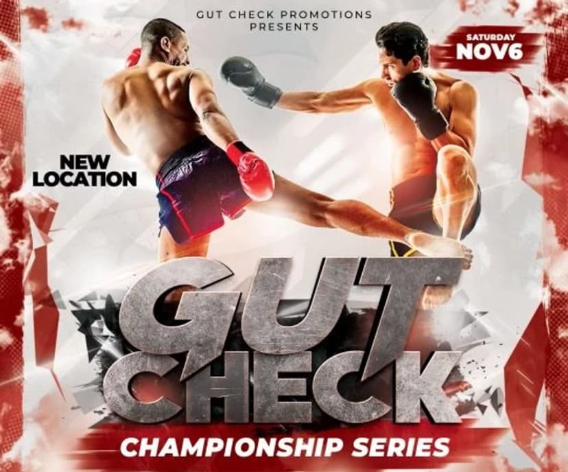 Poster for Gut Check Championship Series - Muay Thai & Kickboxing | November 6, 2021
